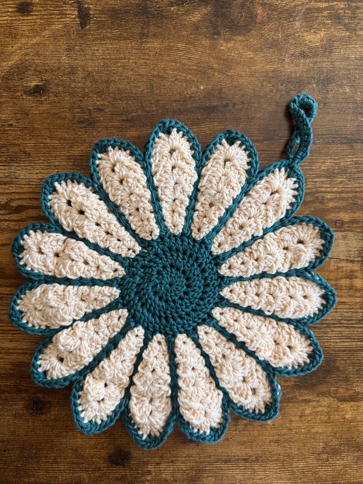 Vintage Flower Potholder Set