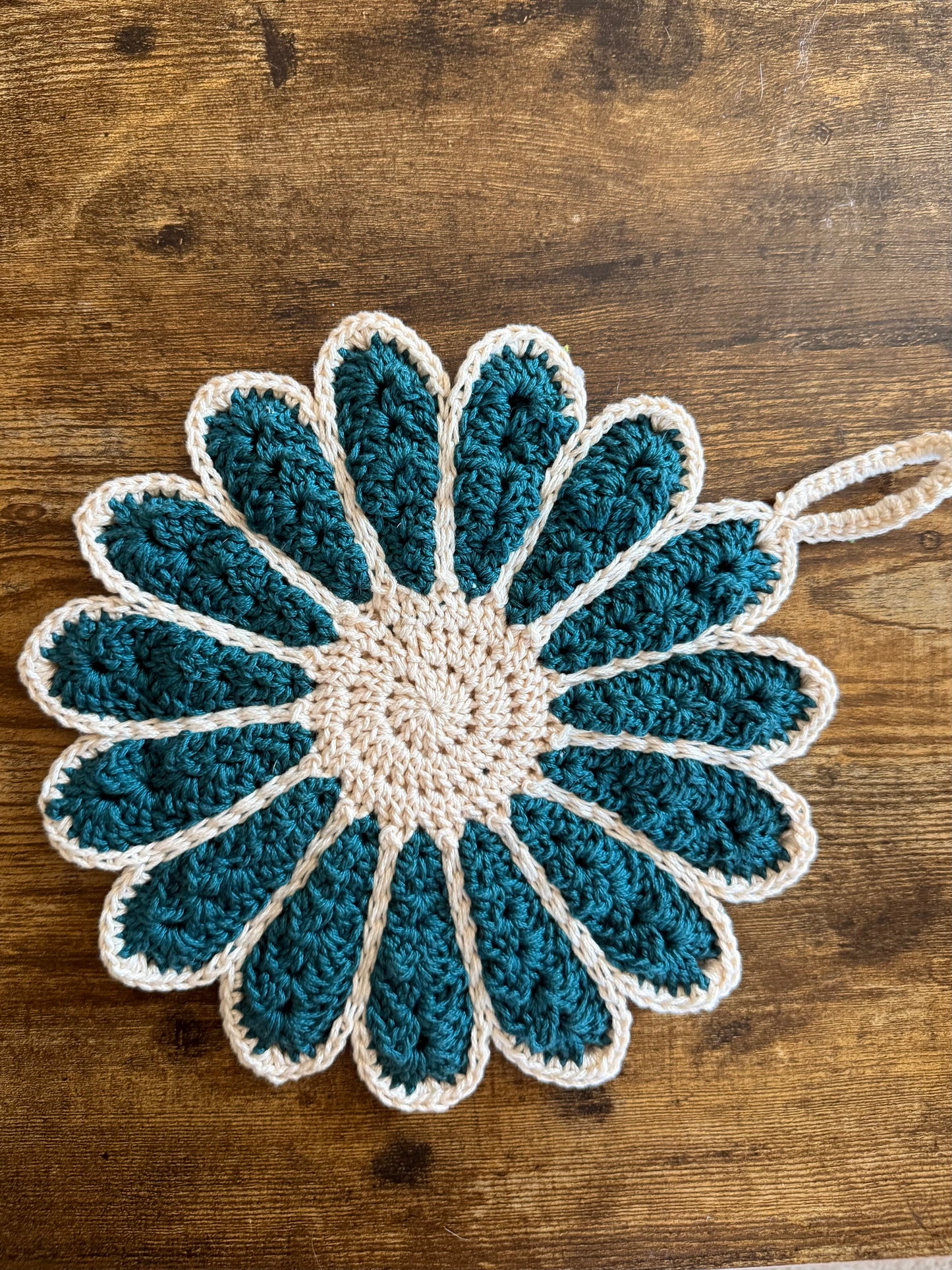 Vintage Flower Potholder Set