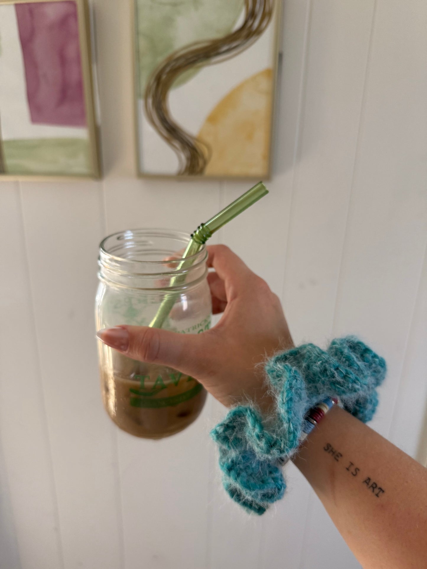 Fuzzy Crocheted Scrunchie