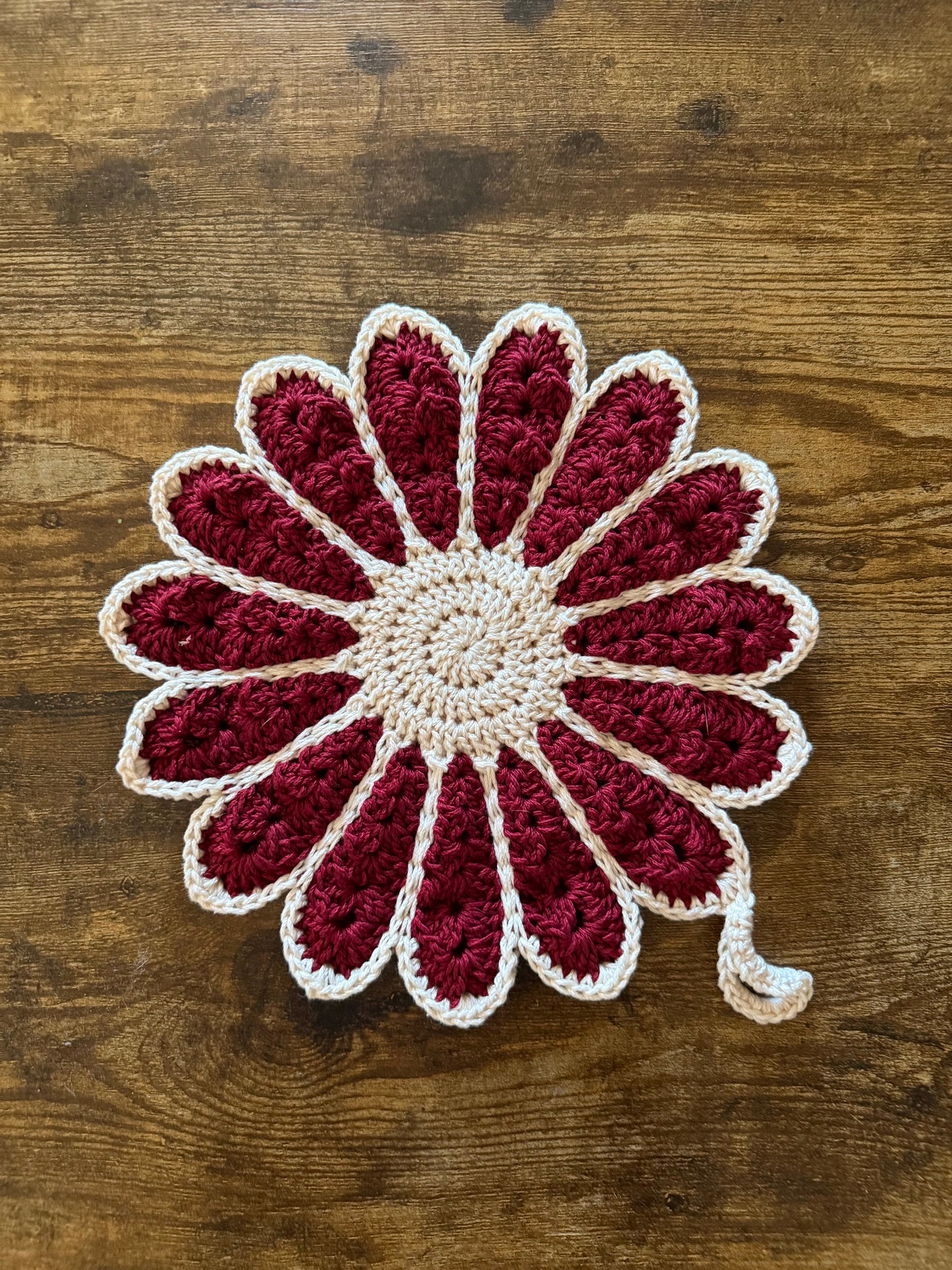 Vintage Flower Potholder Set