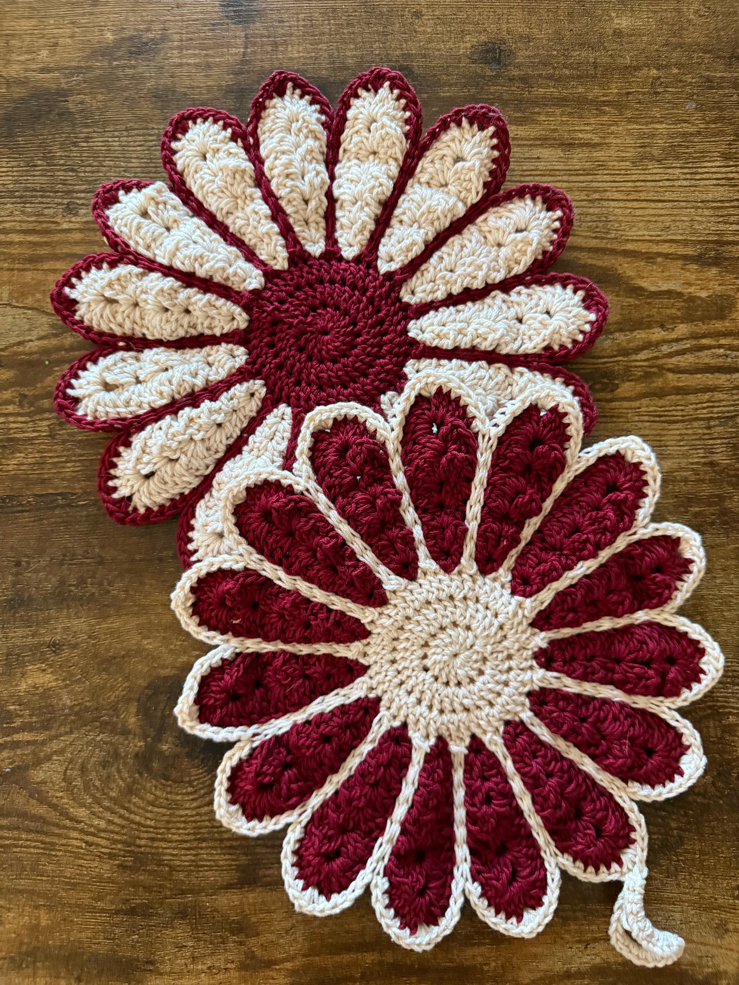 Vintage Flower Potholder Set
