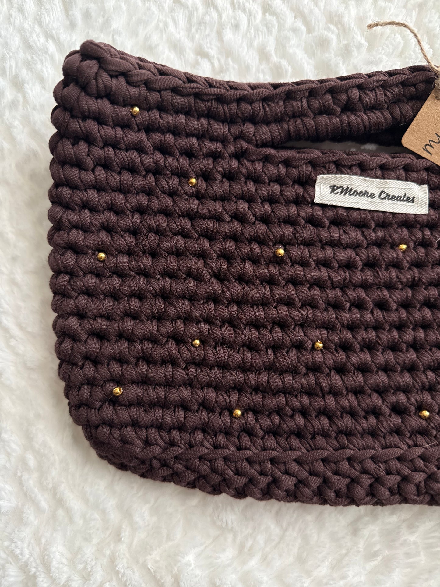 Mini Tote with Gold Beads