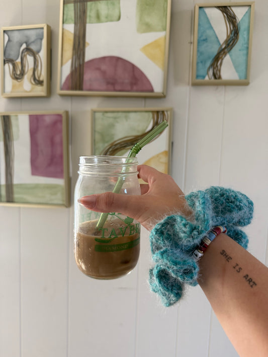 Fuzzy Crocheted Scrunchie