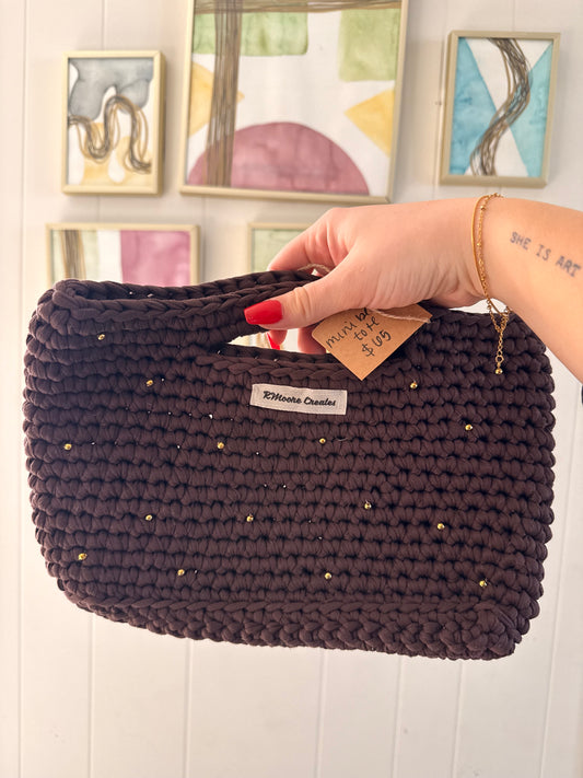 Mini Tote with Gold Beads