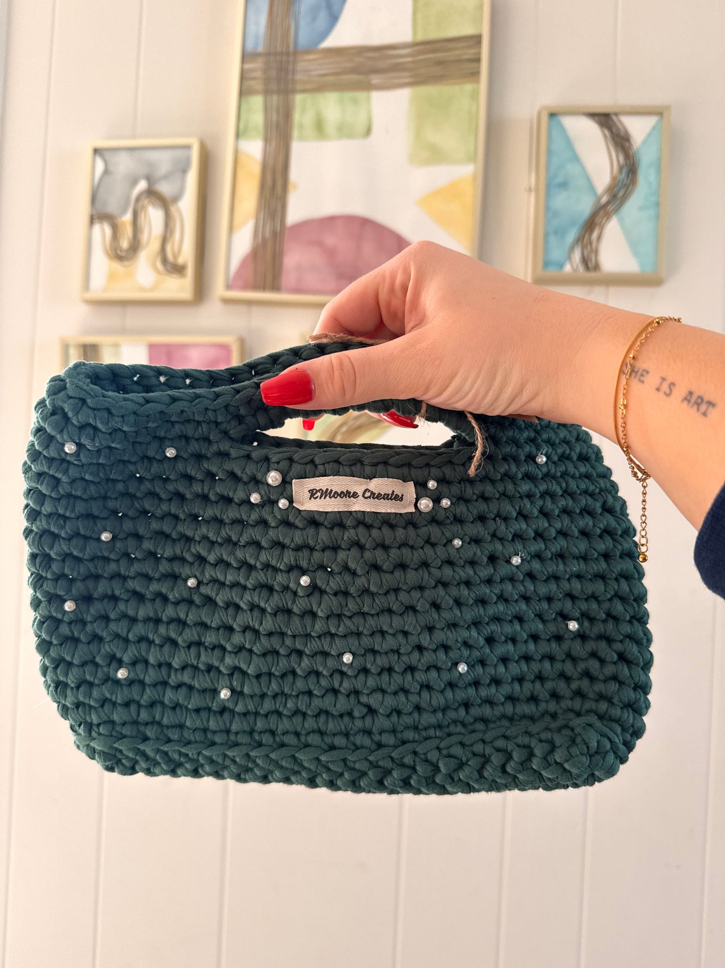 Mini Tote with Pearls